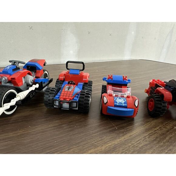 Lego Marvel Spider-Man Vehicle Car Lot Spider-Man Motorcycle Truck Car Lot Of 5 - Picture 3 of 7